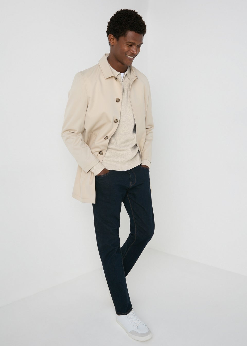 Stone Zip Rib Polo Shirt