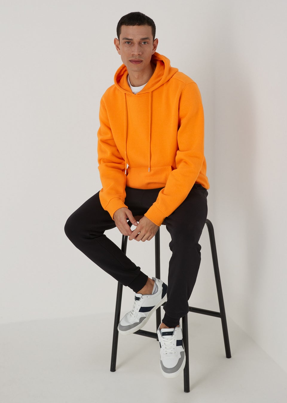 Orange Pull On Hoodie