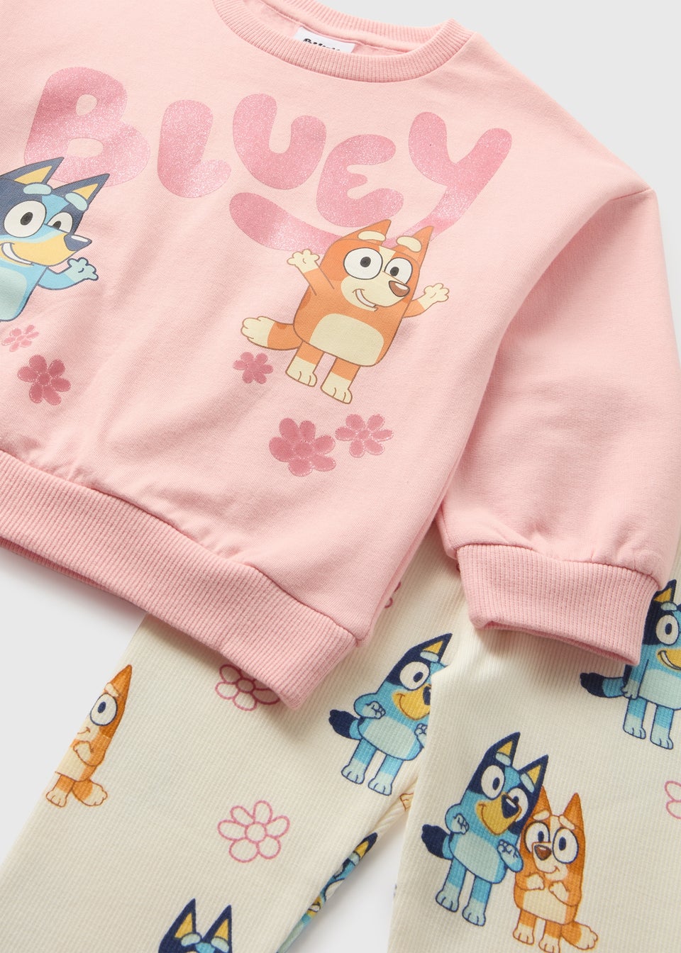 Bluey Kids Pink Sweatshirt & Leggings Set (1-7yrs)