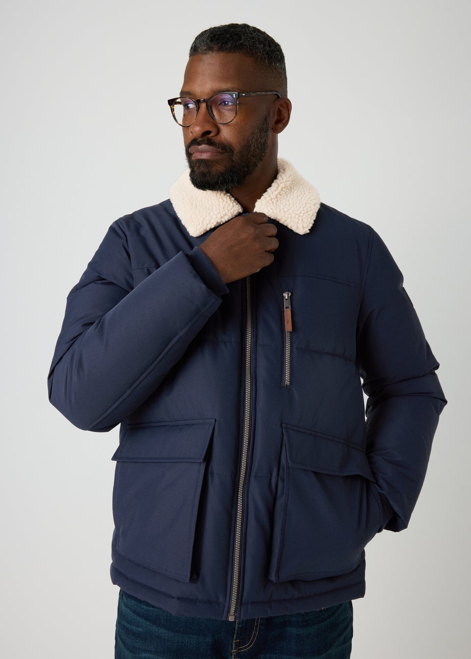 Navy borg jacket outlet