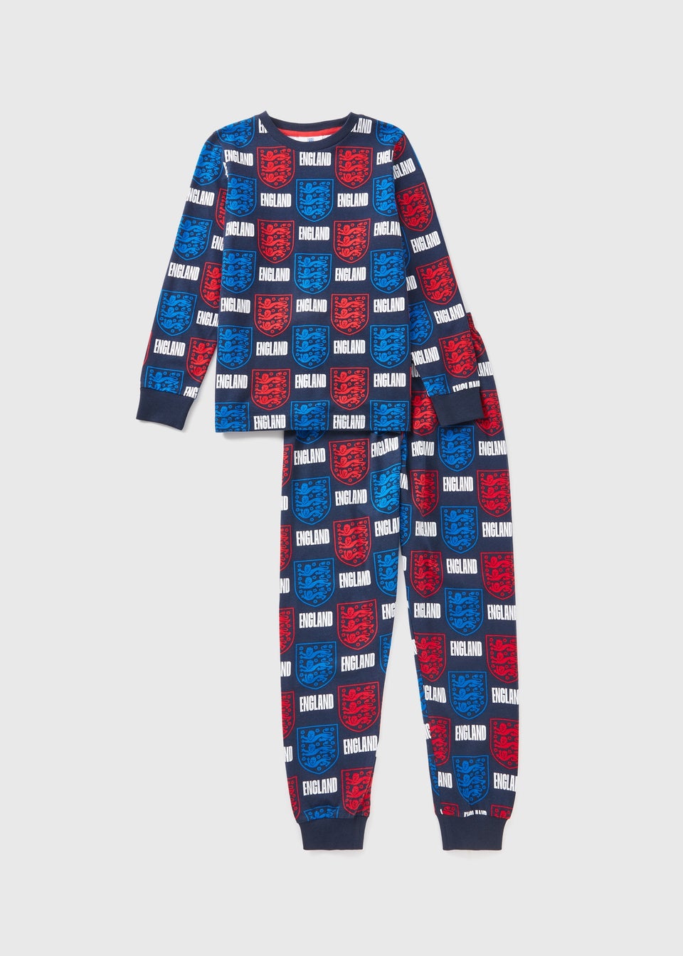 Boys Navy England Pyjama Set 4 12yrs Matalan