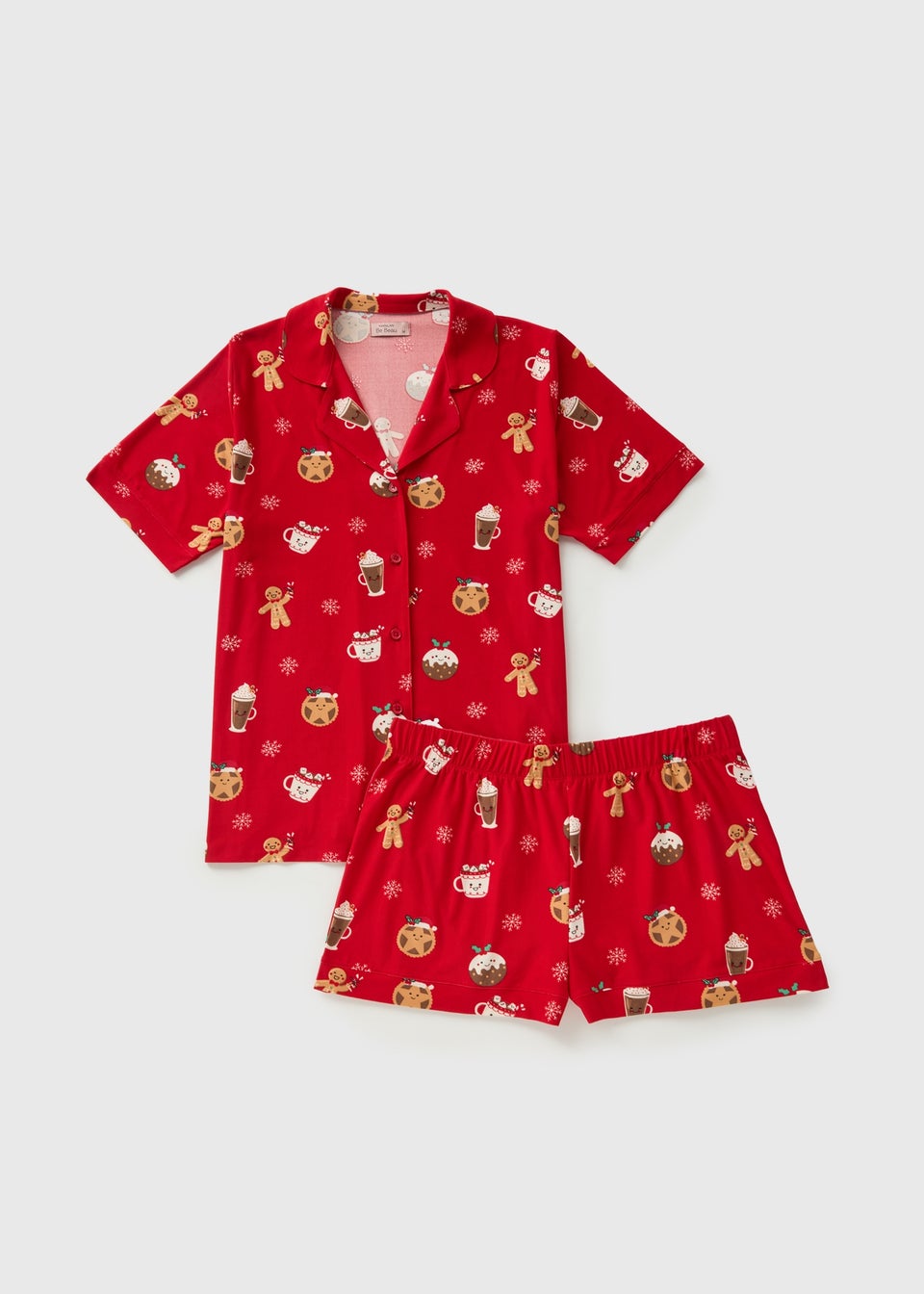 Red Christmas Gingerbread Pyjama Set Matalan