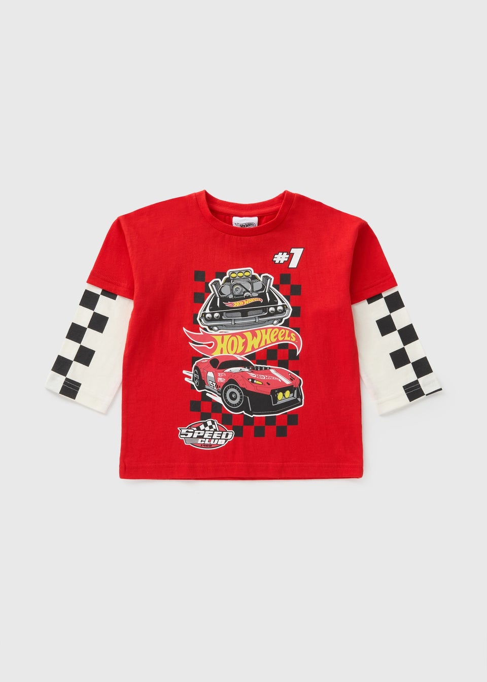 Hot Wheels Boys Red Long Sleeve Top (1-7yrs)