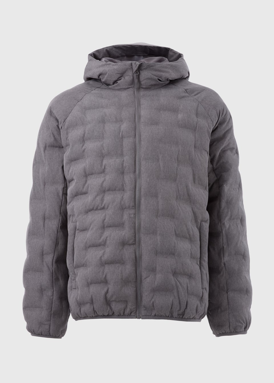 Grey Quilted Puffa Jacket