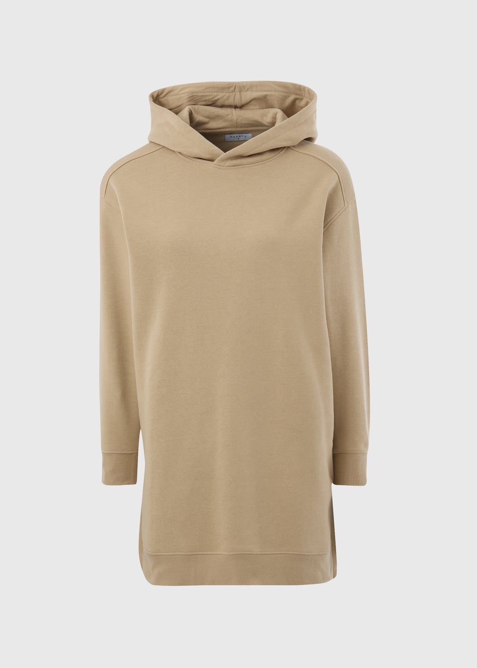 Beige Longline Hoodie