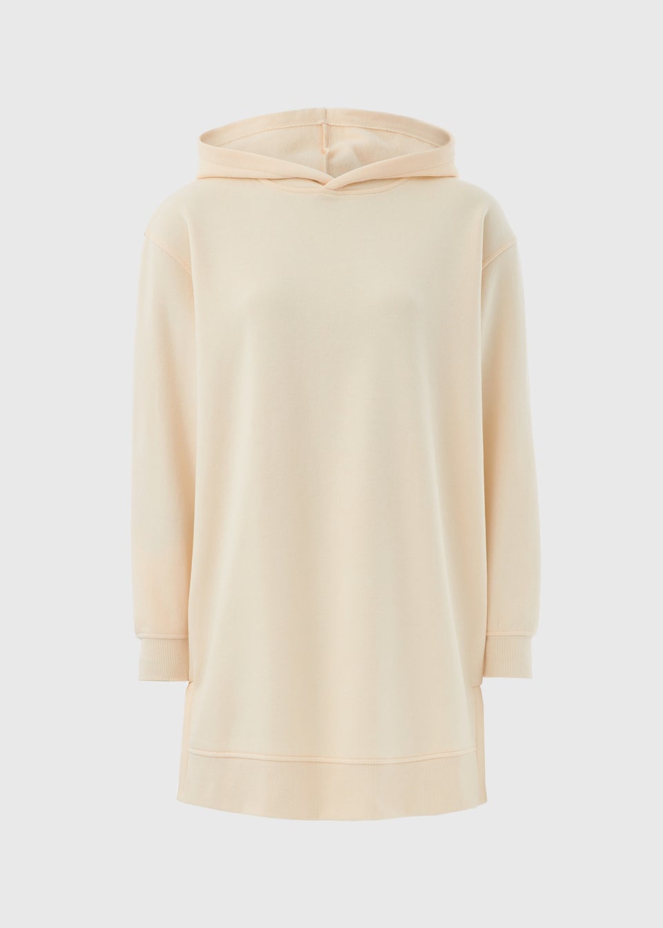 Cream Longline Hoodie