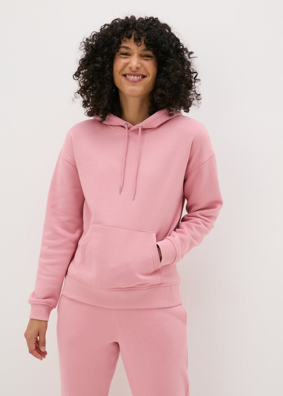 Pink Basic Hoodie Matalan