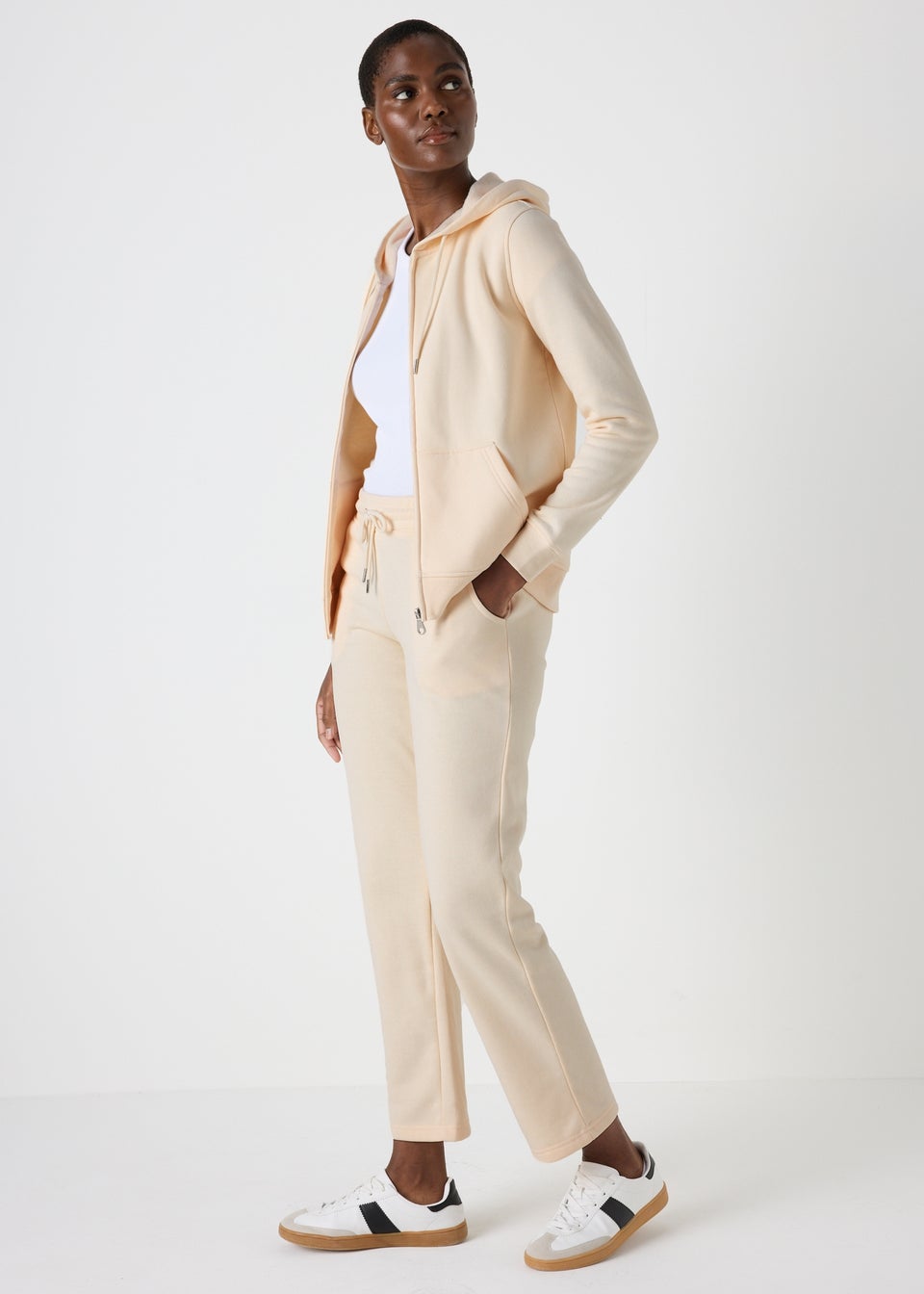 Cream jogging bottoms clearance