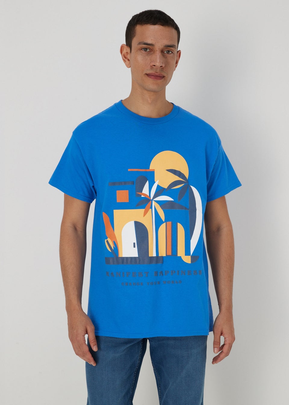 Bright Sapphire Manifest Happiness T-Shirt