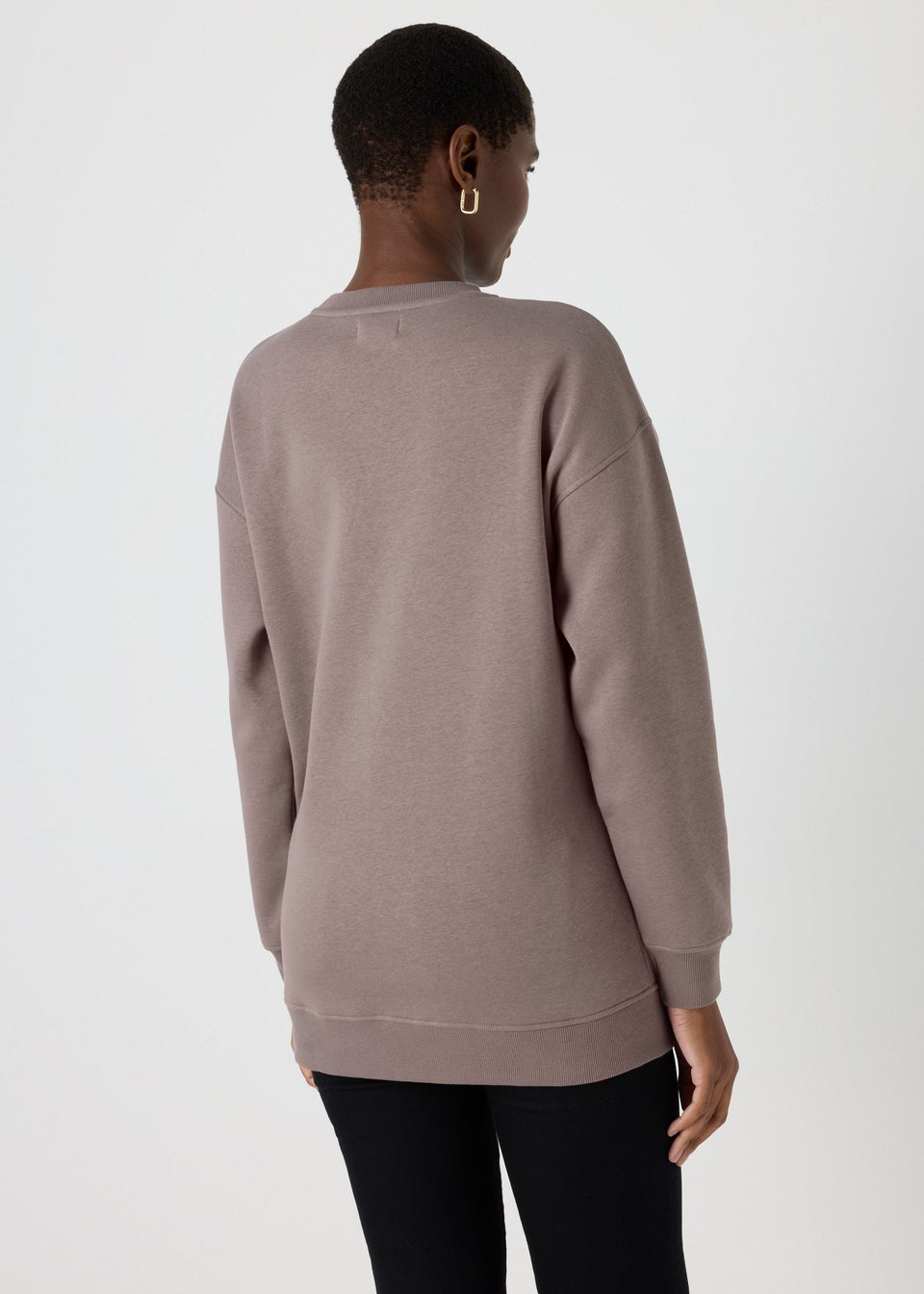 Taupe Longline Sweatshirt