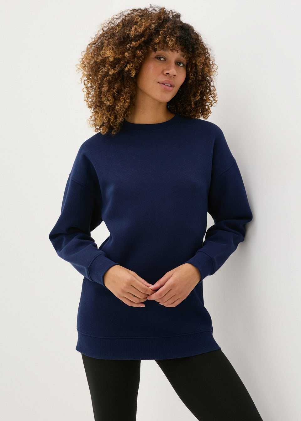 Navy Longline Sweatshirt Matalan