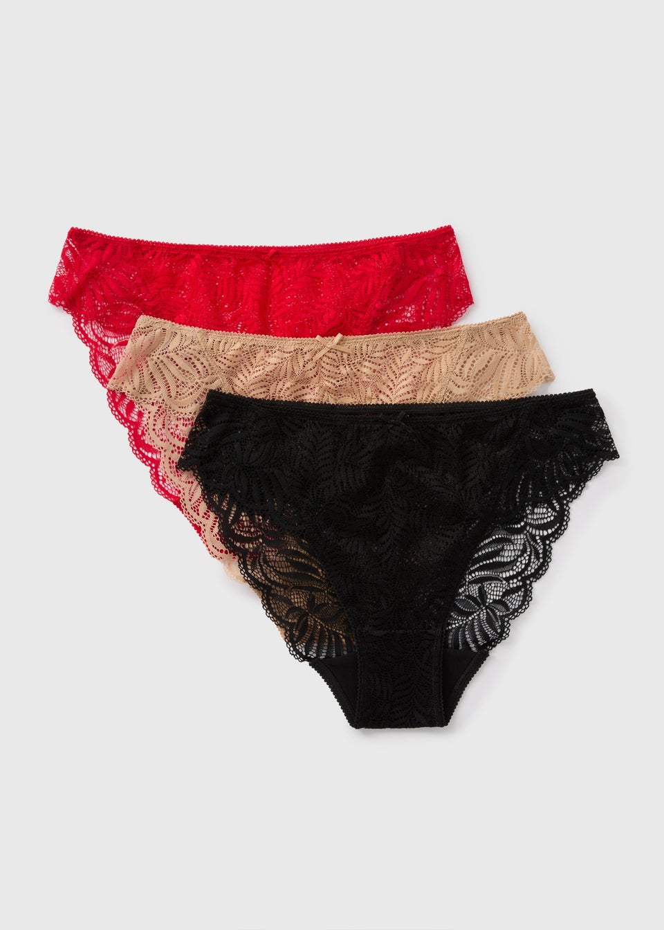 3 Pack Multicolour High Leg Knickers