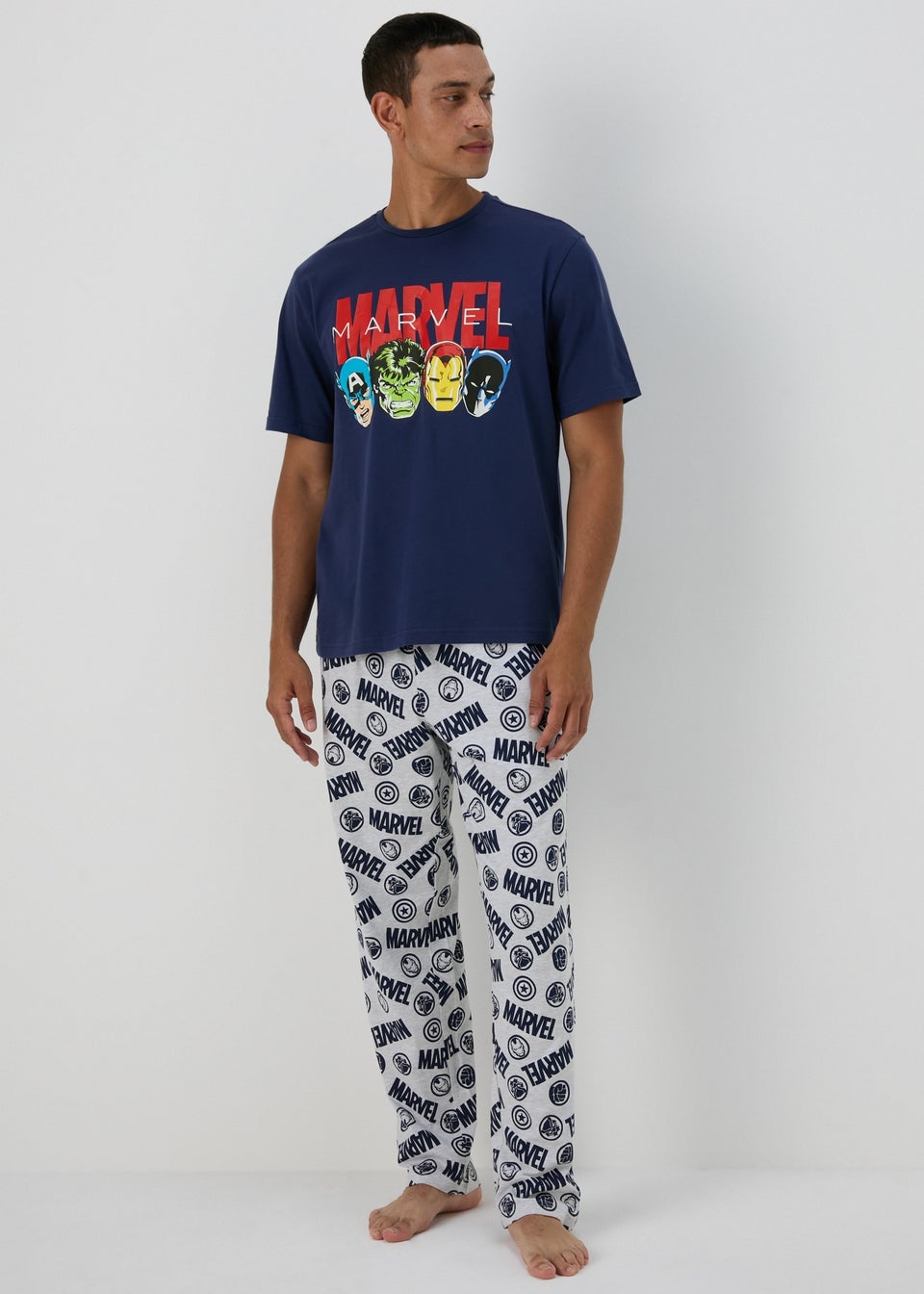 Navy Marvel Pyjama Set Matalan