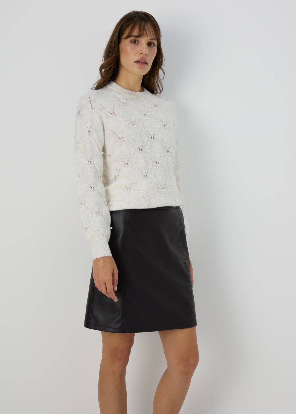 Faux leather mini skirt matalan hotsell