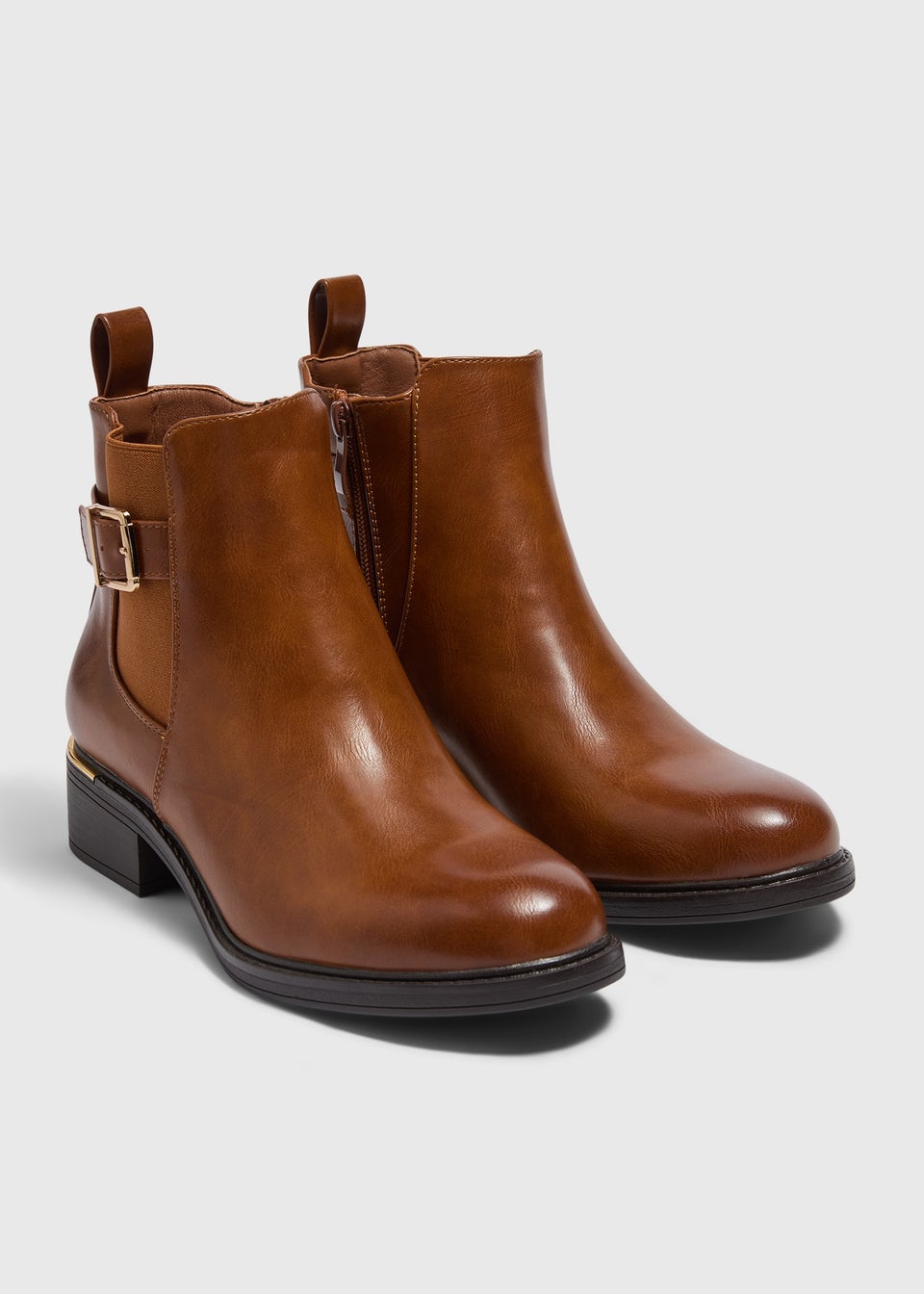 Tan Heeled Ankle Boot Matalan