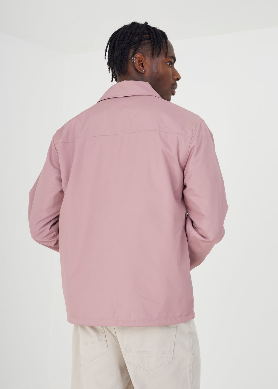 Brave Soul Pink Bond Lightweight Coach Style Jacket