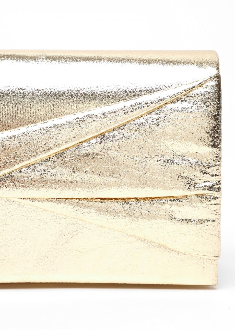 Quiz Gold Foil Twist Clutch Bag