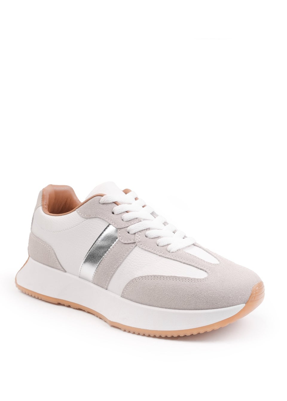 Where's That From White PU Pulse Runner Trainers