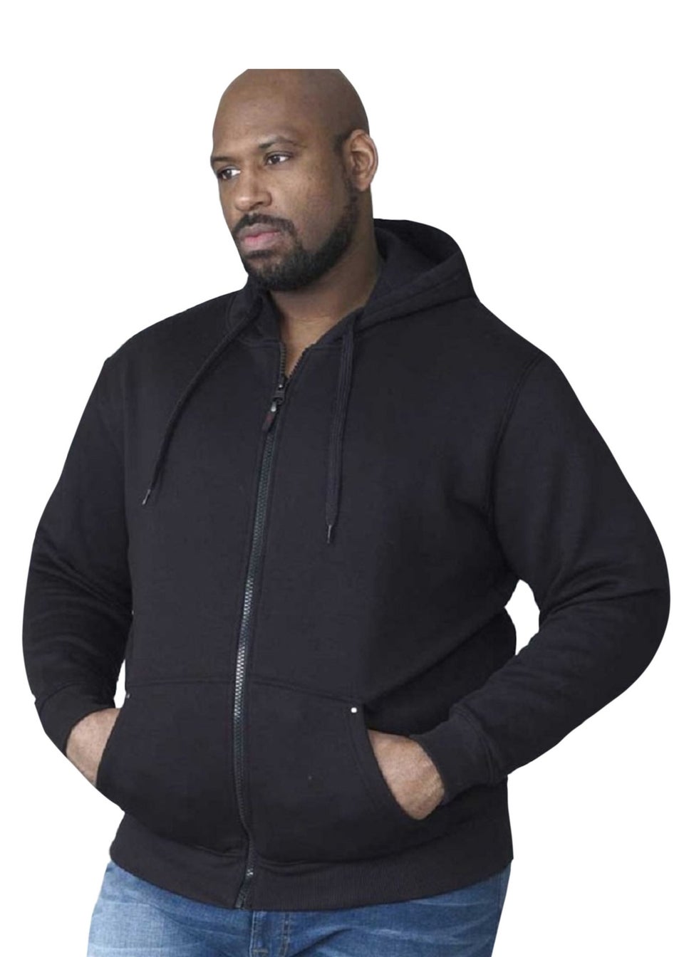 Duke Black Rockford Kingsize Cantor Zip Through Hooded Sweatshirt