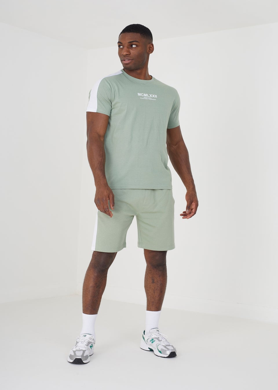 Brave Soul Green T-Shirt & Short Co-ord Set