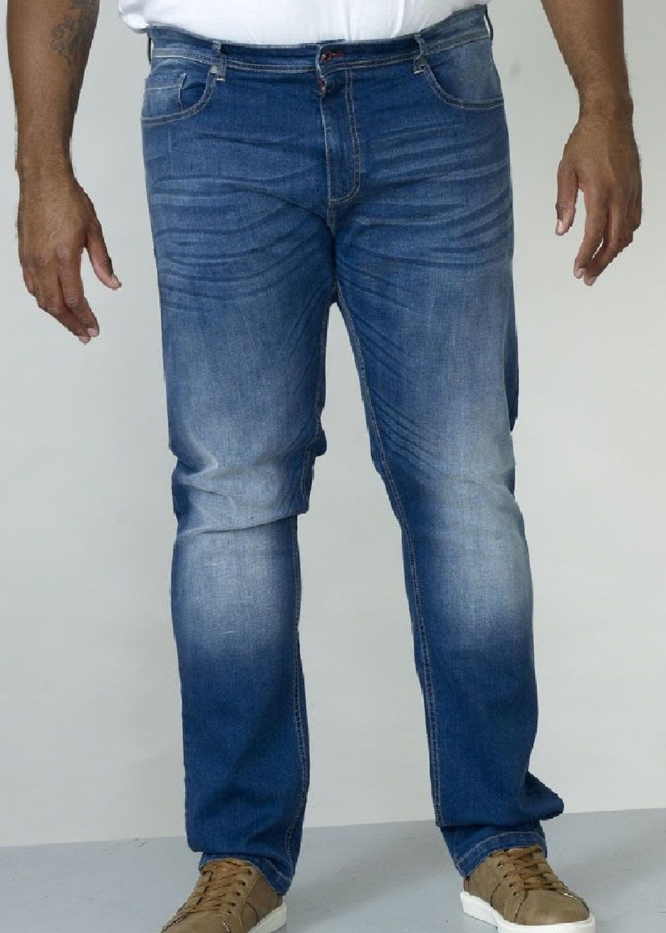 Duke Dark Blue Ambrose Kingsize Tapered Fit Stretch Jeans