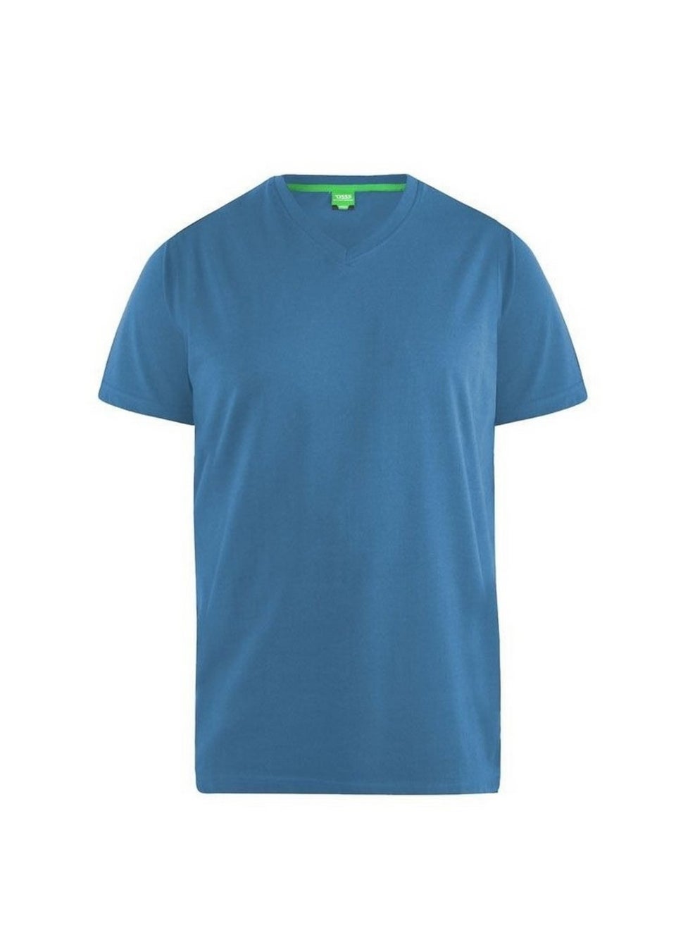 Duke Teal Signature 2 King Size Cotton V Neck T-Shirt