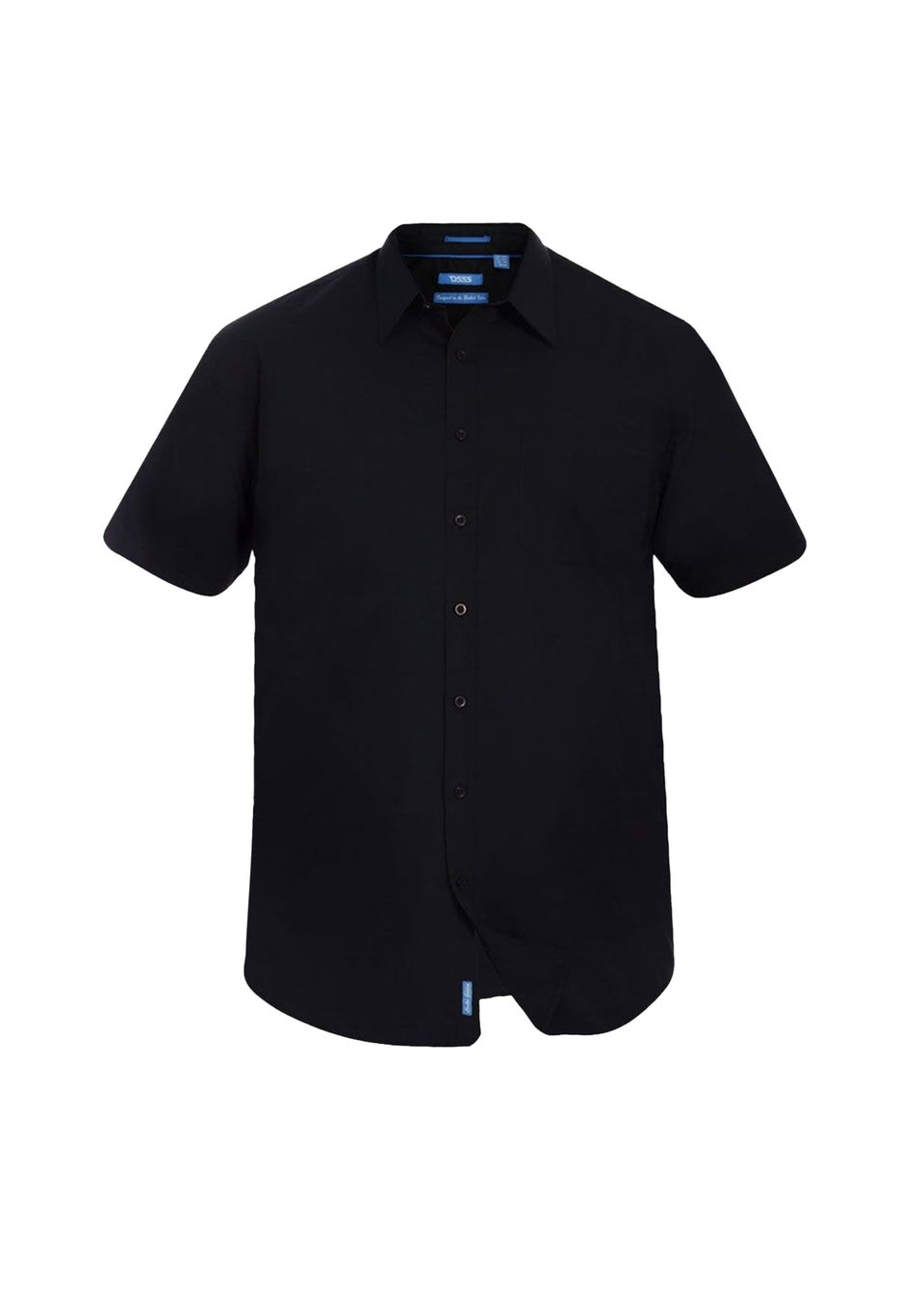 Duke Black Aeron Kingsize Short Sleeve Classic Regular Shirt