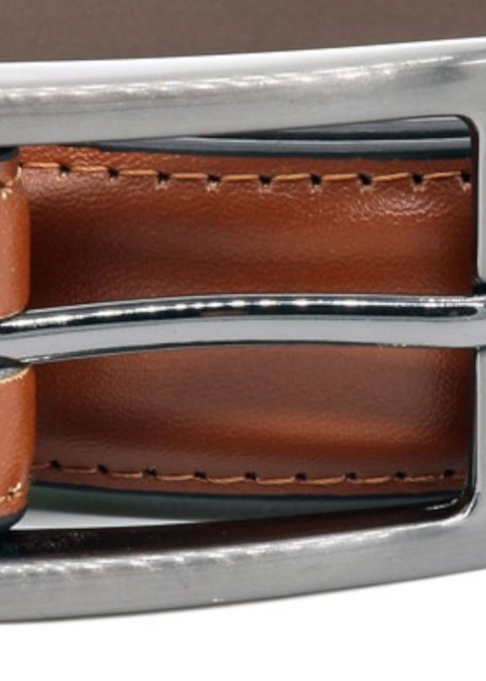 Duke Tan Anthony Square Buckle Edge Stitched Leather Belt
