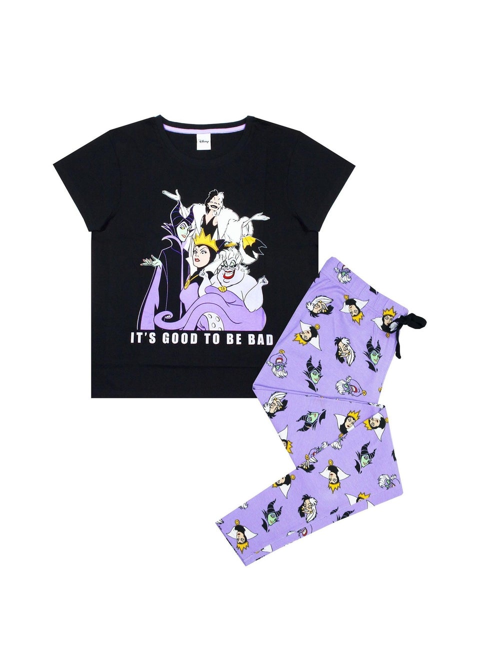 Disney Lilac Its Good To Be Bad Villains Pyjama Set