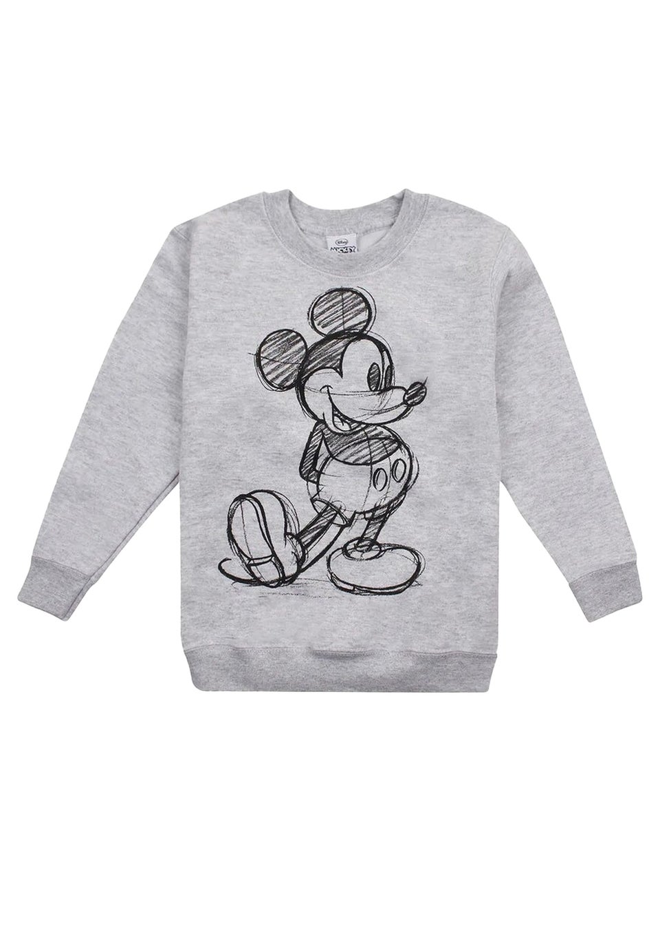 Disney Girls Grey Mickey Mouse Sketch Sweatshirt (7-12yrs)