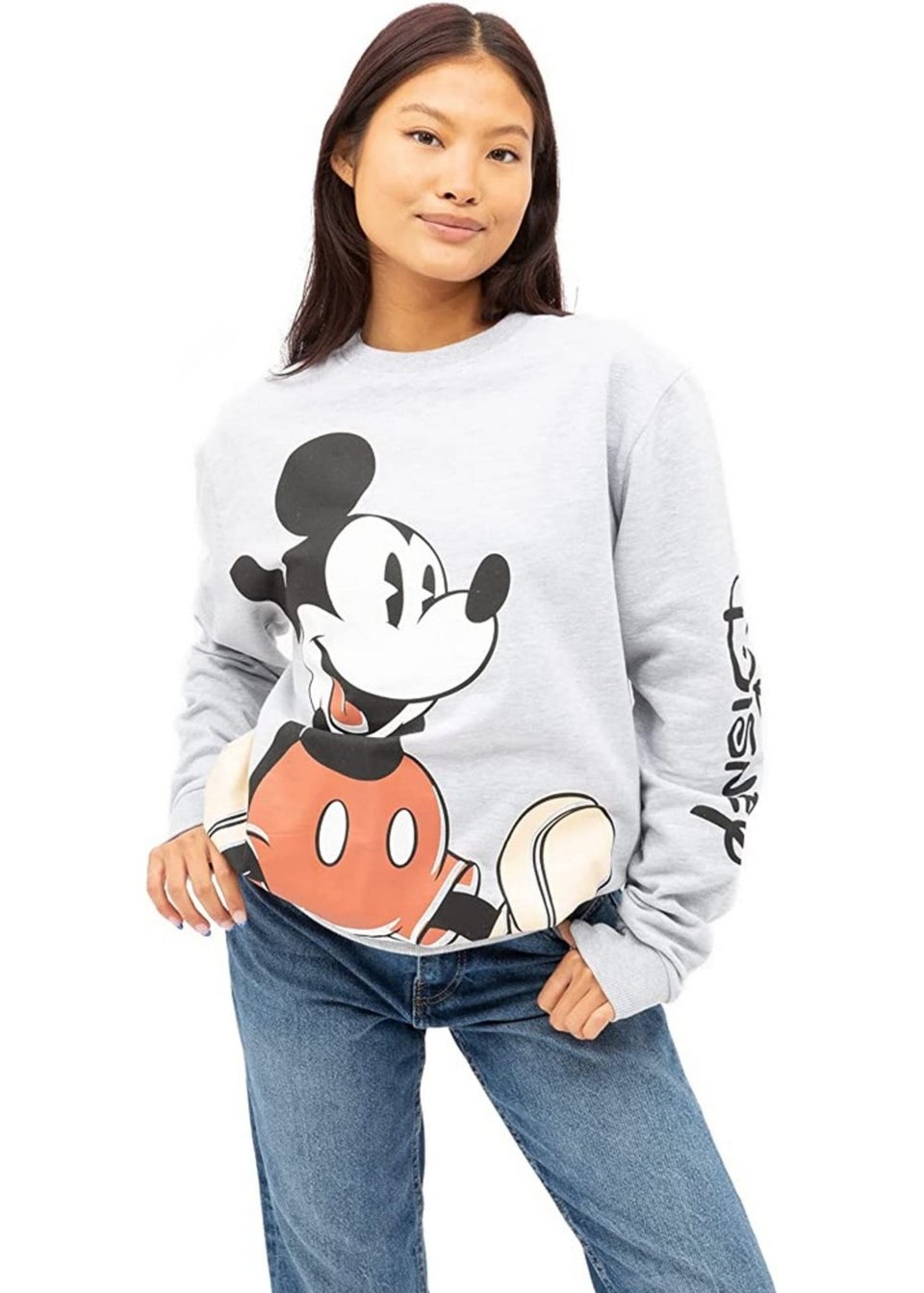 Disney grey mickey mouse sweatshirt hot sale