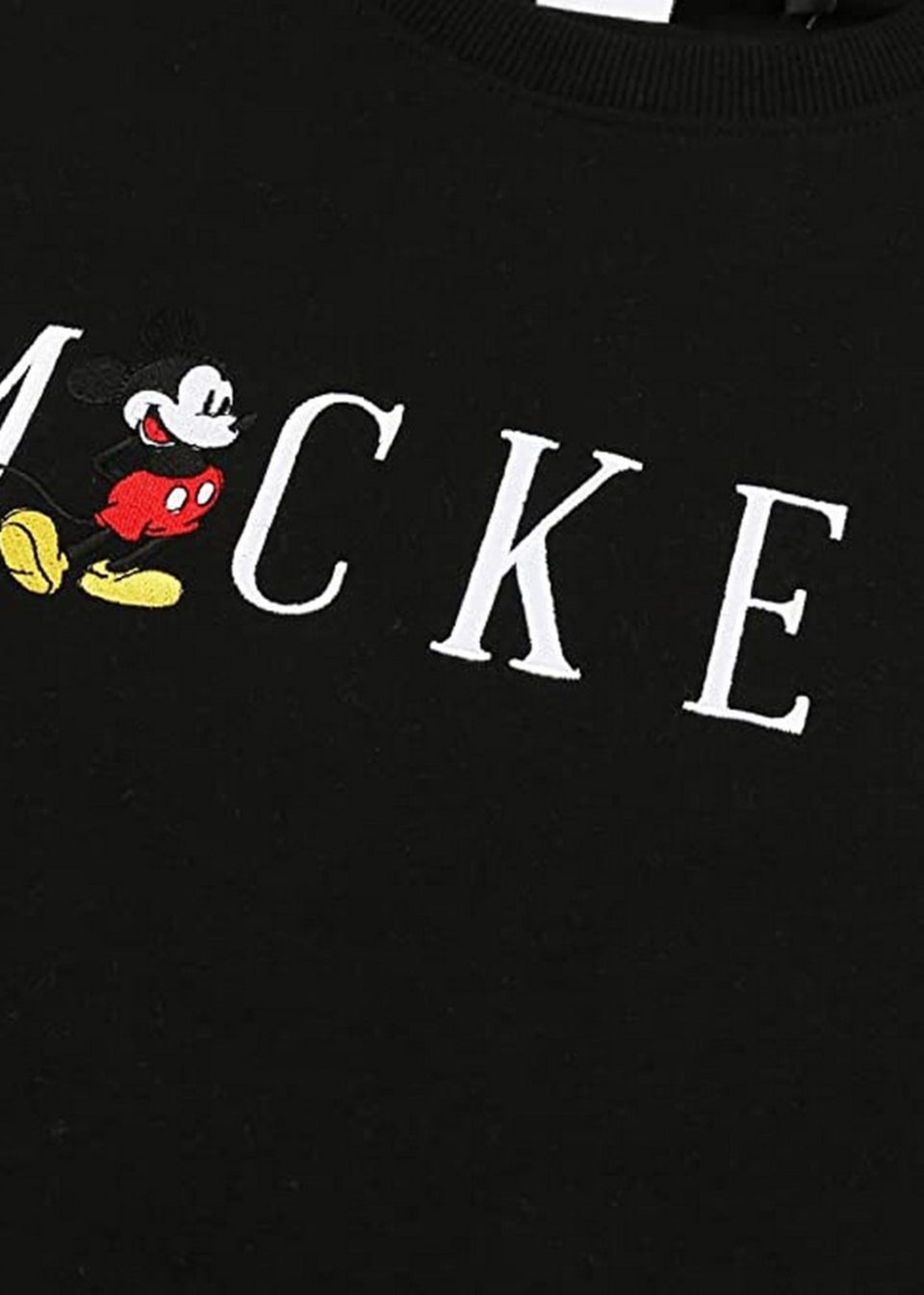 Disney Black Mickey Mouse Embroidered Sweatshirt