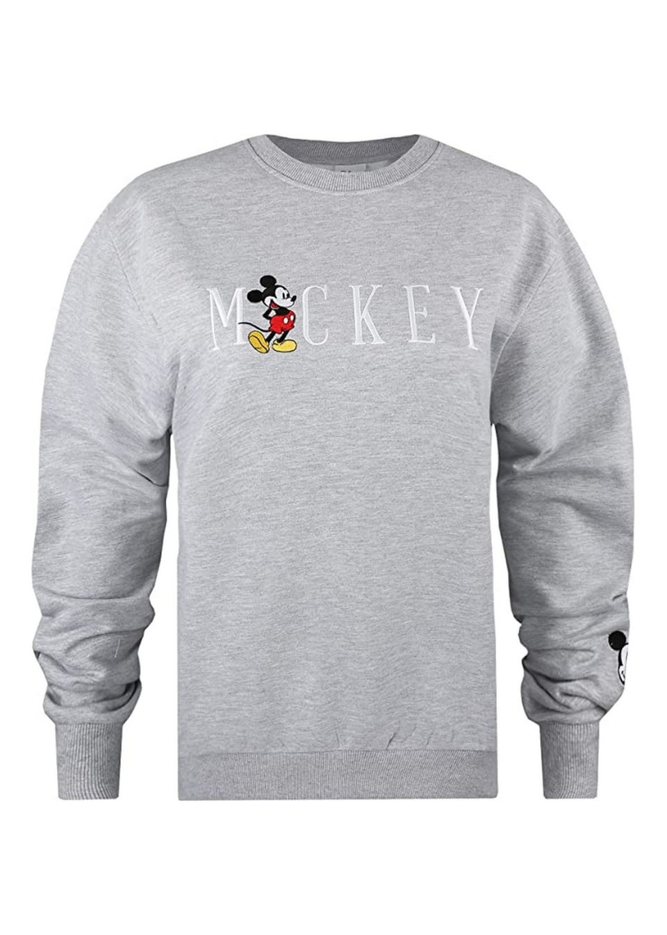 Disney Grey Mickey Mouse Embroidered Sweatshirt