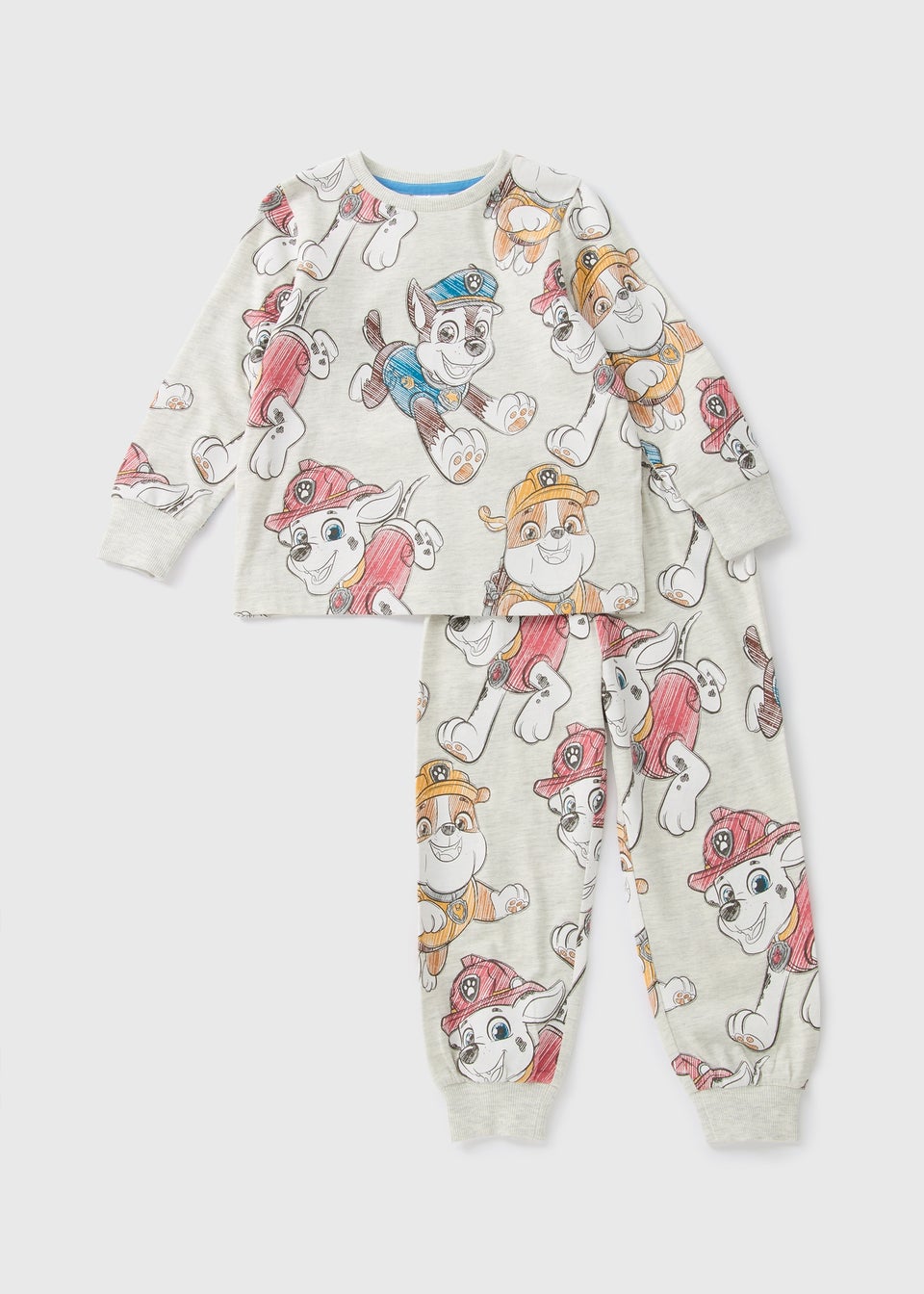 Paw Patrol Kids Oatmeal Sketch Top Bottom Pyjama Set 1 7yrs Matalan