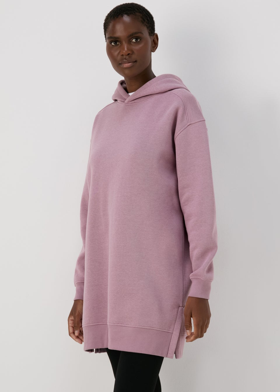 Purple Longline Hoodie Matalan