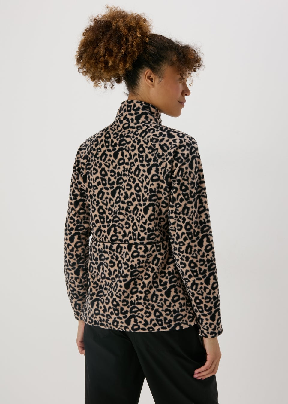 Leopard print zip up jacket clearance
