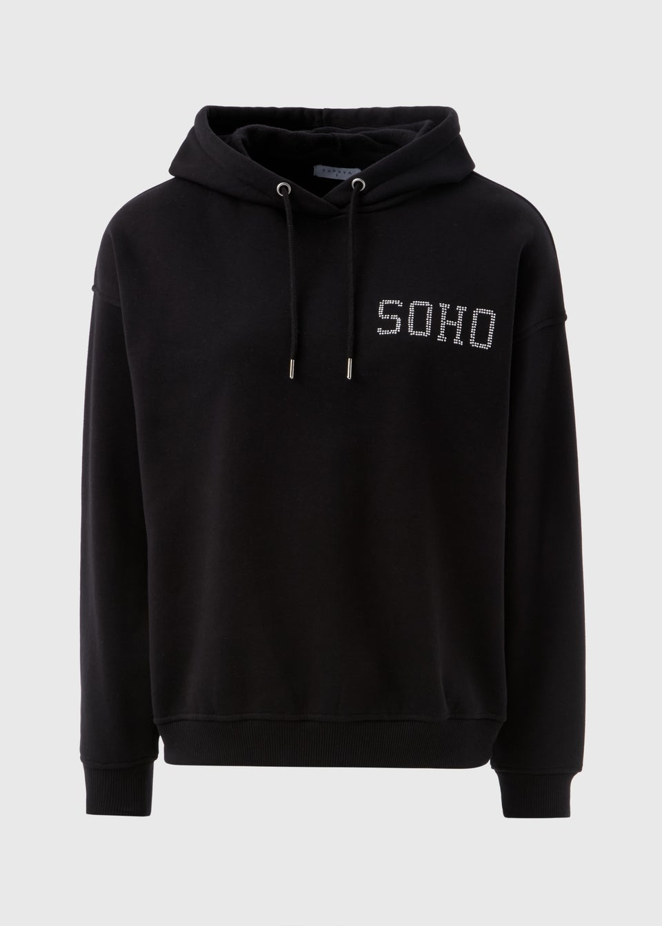Black Sequin Soho Hoodie Matalan