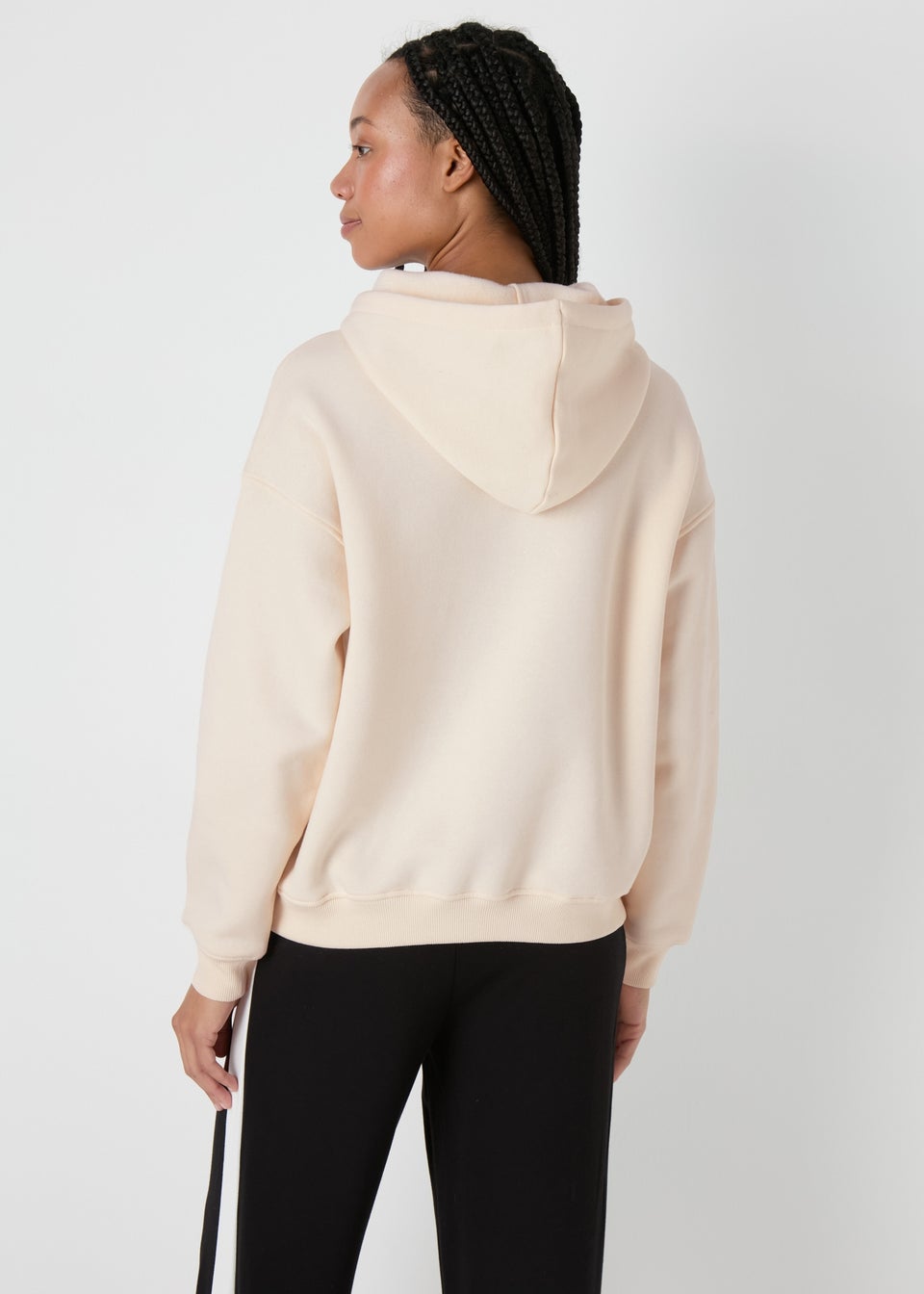 Cream Sequin LA Hoodie Matalan