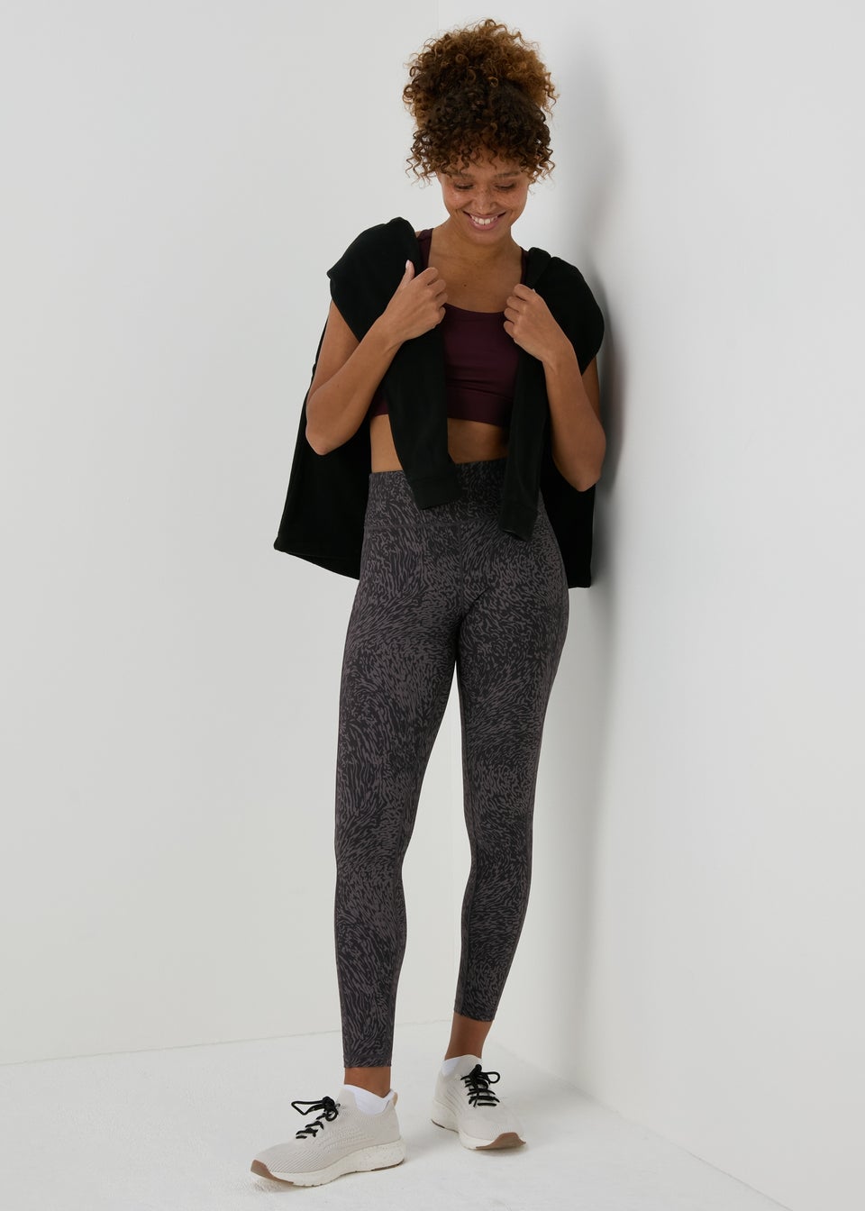 Souluxe Black Tonal Print Leggings