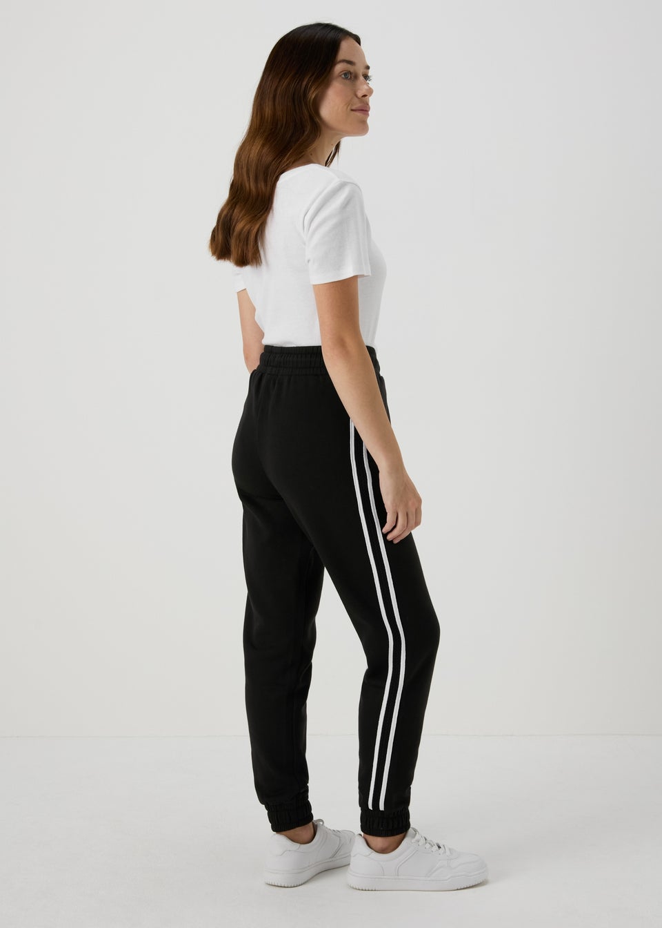 Black Side Stripe Jogging Bottoms Matalan