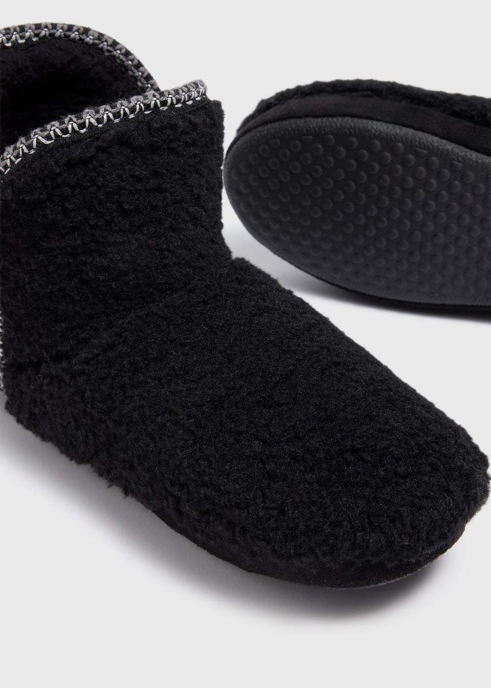 Black Borg Slipper Boot Matalan
