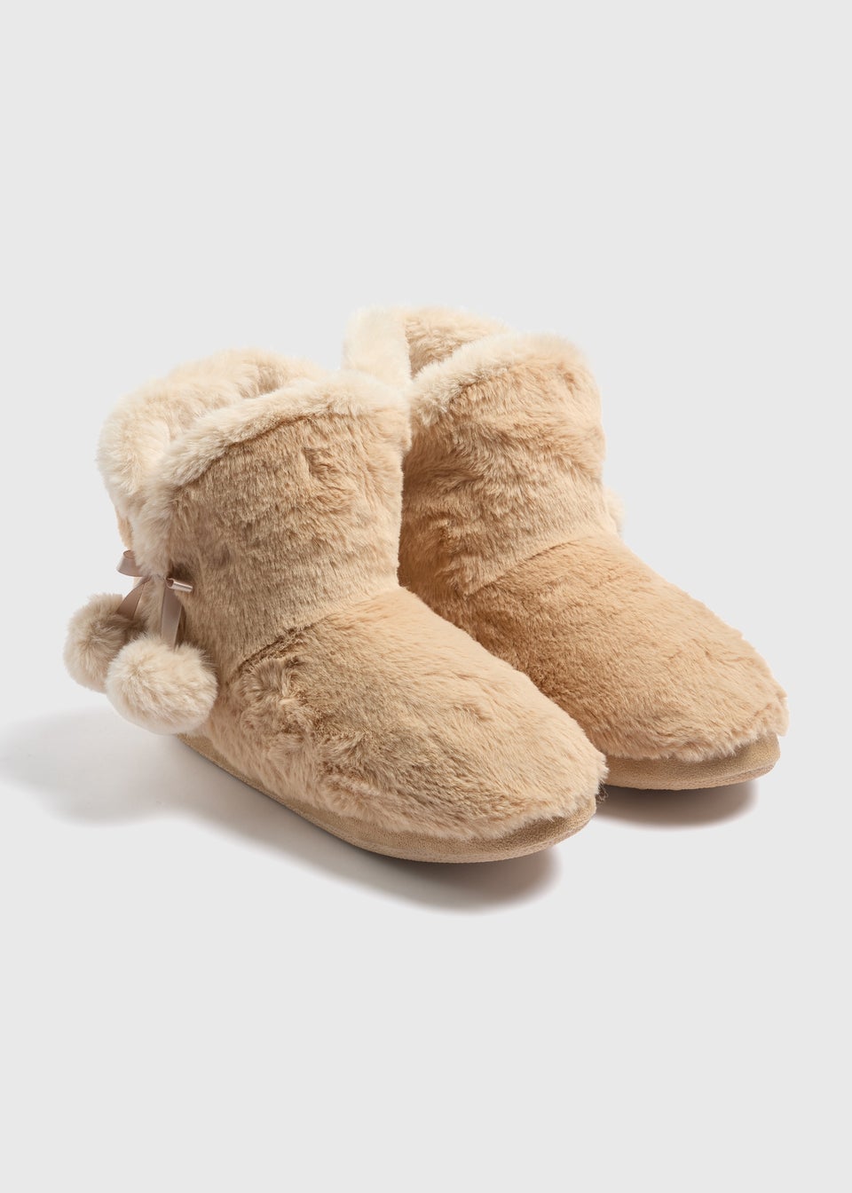 Mink Fur Slipper Boots Matalan