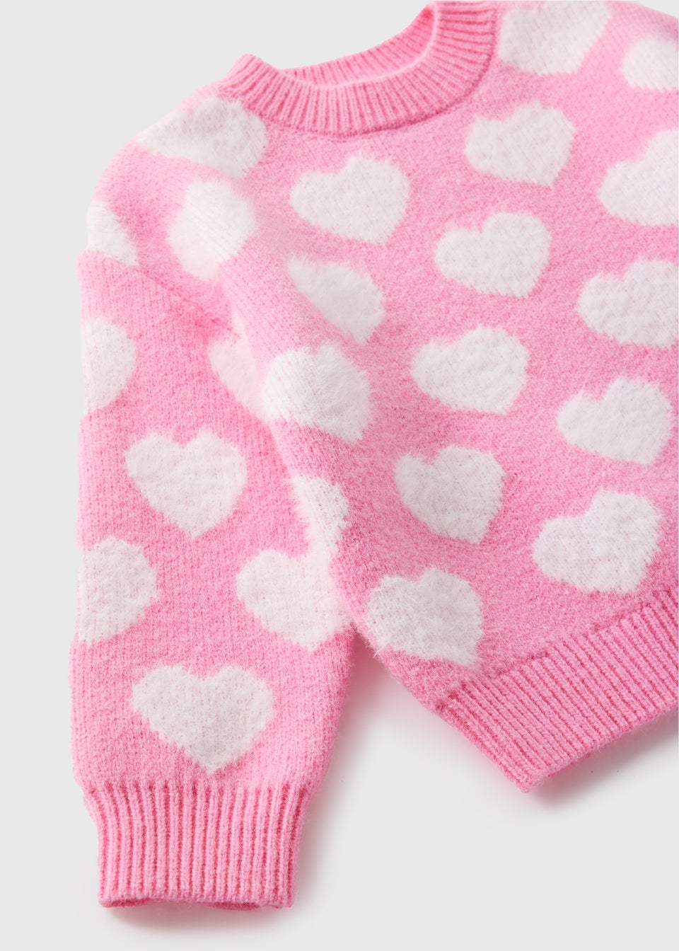 Pink heart sweater shop