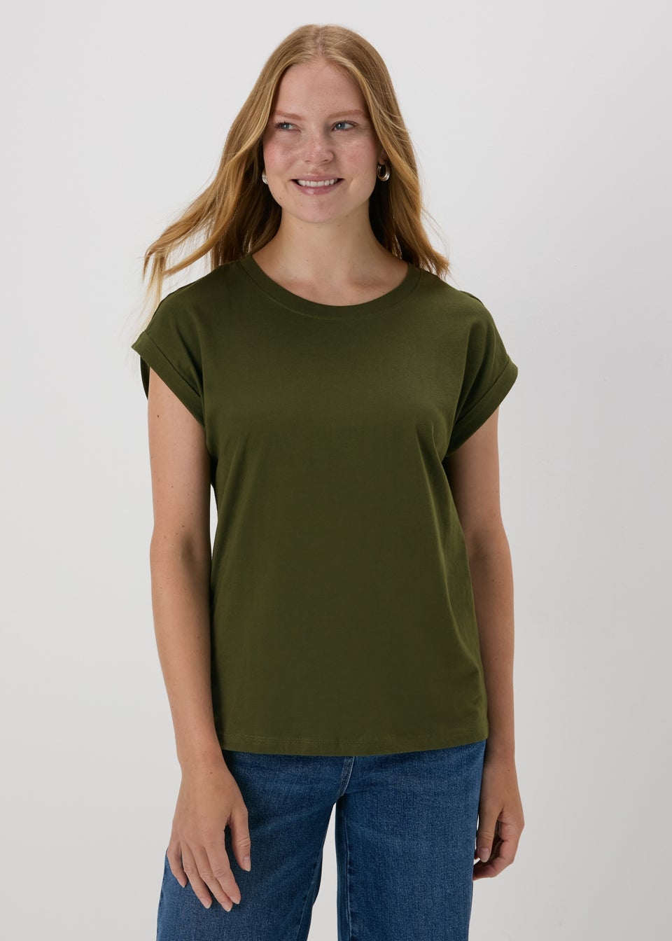 Khaki Plain T Shirt