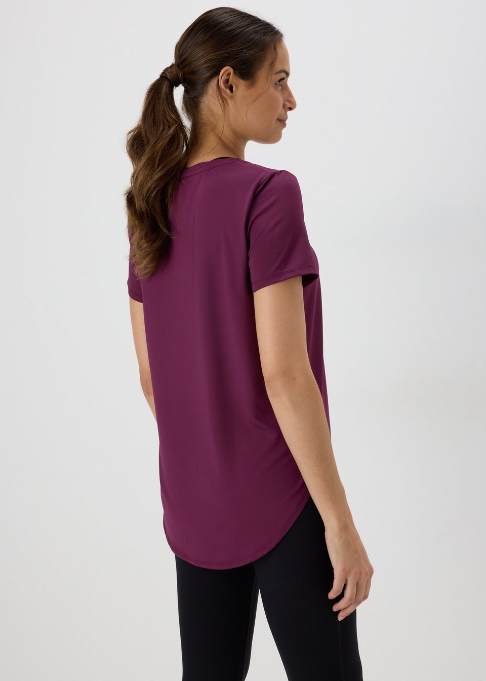 Souluxe Burgundy Longline T-Shirt