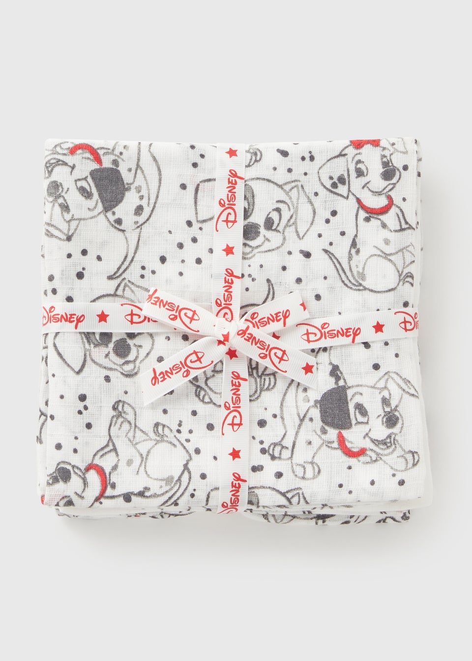 Disney 2 Pack Baby Cream Dalmatians Muslin Cloths