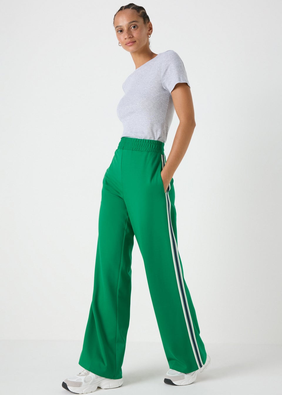 Green Straight Leg Trousers Matalan