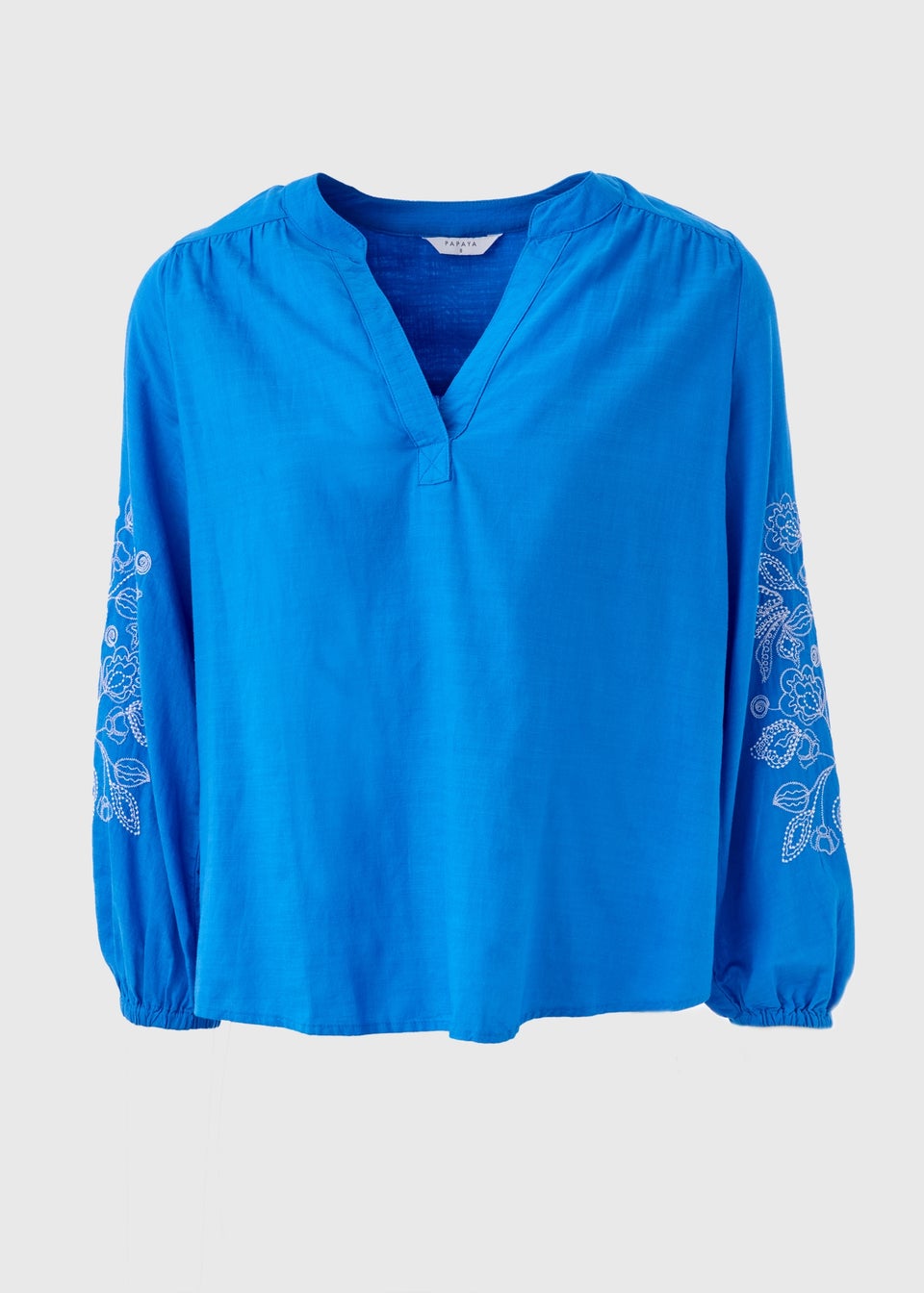 Blue Embroidered Blouse