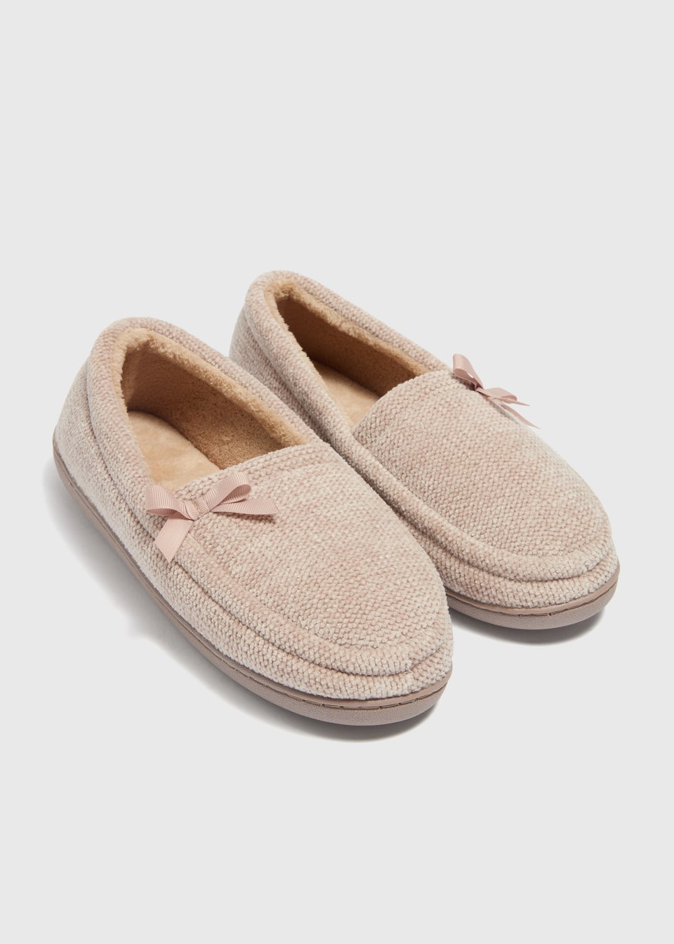 Oatmeal Textured Slippers Matalan