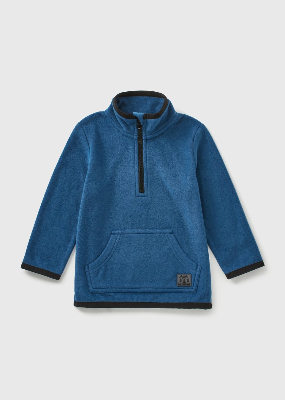 Boys Blue 1 2 Zip Fleece Jumper 1 7yrs Matalan